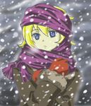  blonde_hair blue_eyes el_cazador_de_la_bruja ellis_(el_cazador_de_la_bruja) gloves j._taisa lowres scarf short_hair snow solo 