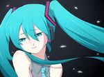  bad_id bad_pixiv_id green_eyes green_hair hatsune_miku ica long_hair necktie sad solo twintails vocaloid 