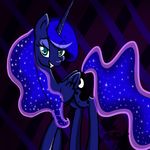 equine female feral friendship_is_magic horn horse mammal my_little_pony pony princess_luna_(mlp) silverfly71 smile solo winged_unicorn wings 
