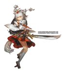  animal_ears detached_sleeves full_body hat highres inubashiri_momiji red_eyes shield shinigami_wyvern short_hair silver_hair solo sword tail tokin_hat touhou transparent_background weapon wolf_ears wolf_tail 