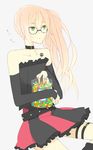  bad_id bad_pixiv_id bare_shoulders candy food gatchaman_crowds green_eyes jar jelly_bean long_hair male_focus ninomiya_rui otoko_no_ko side_ponytail skirt solo tashite 