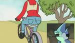  avian bike bird blue_fur butt cartoon_network fur humor margaret masturbation mordecai red_fur regular_show 