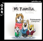  action_figure barefoot canid canine canis domestic_cat domestic_dog english_text family felid feline felis female gabshiba group japanese_text male mammal plaid_sweater shiba_inu spanish_text text 