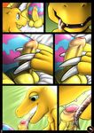  bed big_penis digimon dreiker duo gabumon gay green_eyes horn inside licking male oral paws penis saliva sleep_sex tongue uncut 
