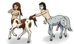  centaur duo equine erection female foreplay human male mammal nipples penis taur te 