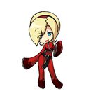  androgynous animated animated_gif artist_request ash_crimson belt blonde_hair blue_eyes chibi cropped_jacket dancing freckles hair_over_one_eye hairband long_sleeves lowres male_focus pants red_pants solo source_request the_king_of_fighters 