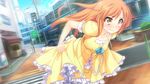  aono_sena blush city dress game_cg girls_be_ambitious! mtu orange_hair yellow_eyes 