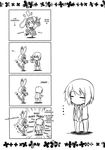  1girl artist_request comic date_a_live greyscale hand_puppet highres itsuka_shidou male_masturbation masturbation monochrome puppet yoshino_(date_a_live) yoshinon 