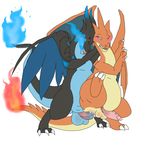  absurd_res anal anal_penetration anus bald balls barefoot black_nose blue_eyes blue_fire blue_penis blush chubby claws cum cum_inside cum_on_penis dragon erection feral feral_on_feral fire gay happy hi_res lizard looking_back male mega_charizard mega_charizard_x mega_charizard_y mega_evolution nintendo nude open_mouth orange_nose penetration penis pink_penis plain_background pok&#233;mon pok&eacute;mon precum raised_arm raised_leg red_eyes reptile scalie sex smile squint syntex toe_claws tongue tongue_out video_games white_background white_eyes wings 