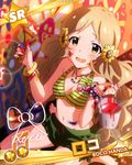  artist_request beamed_eighth_notes bracelet card_(medium) character_name character_signature green_eyes grey_hair handa_roko idolmaster idolmaster_million_live! jewelry jpeg_artifacts long_hair musical_note necklace official_art 