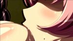  animated animated_gif breast_sucking breasts loop multiple_girls pink_hair purple_hair seikon_no_qwaser tsujidou_miyuri yamanobe_tomo yuri 