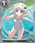  1girl high_school_dxd short_hair smile solo swimsuit toujou_koneko trading_cards white_hair yellow_eyes 