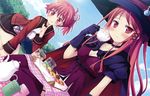  2girls dress food hat hinomiya_ayari konno_koharu ko~cha scan seifuku windmill witch witch&#039;s_garden 