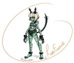  antennae bell bell_collar bob_cut cat_tail collar fang gats_(nougats) green_skin robo-fortune robot robot_joints silver_hair skullgirls solo tail winding_key yellow_eyes 