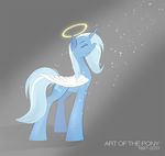  2013 angel blue_fur cutie_mark dead dream-phoenix equine eyes_closed female feral friendship_is_magic fur hair halo horn horse long_hair mammal my_little_pony pony sad shadow smile solo spotlight tribute trixie_(mlp) two_tone_hair winged_unicorn wings 