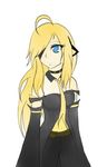  animal_ears black blonde_hair blue blue_eye blue_eyes cat_ears clothed eye eyes hair hair_over_one_eye lowres neko_kanochi simple_background utau utauloid vocaloid yellow 