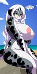  anthro areola big_breasts blue_eyes breasts chubby cloud edit english_text feline female fur grey_fur hair hi_res huge_breasts las_lindas leopard long_hair mammal nipples nude open_eyes outside overweight sea seaside sitting sky solo text tila tila_sunrise unknown_artist water wet white_fur white_hair 