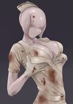  breasts bubble_head_nurse cleavage konami large_breasts monster_girl sexually_suggestive silent_hill 