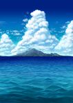  bad_pixiv_id cloud day island kantai_collection no_humans ocean scenery sumeragi_seisuke waves 