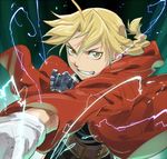  blonde_hair brown_eyes edward_elric fullmetal_alchemist gloves grin male_focus rinda smile solo teeth 