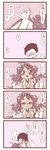  1girl 5koma admiral_(kantai_collection) anger_vein bare_shoulders blush comic detached_sleeves double_bun hair_ornament hairband highres kantai_collection kongou_(kantai_collection) long_hair lr_hijikata monochrome sweatdrop translated wide_sleeves 