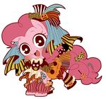  animal bat blush candy candy_cane clothed_animal fang food halloween hat head_tilt horse jack-o'-lantern leg_up lollipop looking_at_viewer my_little_pony my_little_pony_friendship_is_magic no_humans open_mouth pink_hair pinkie_pie pony sikaku367 simple_background smile solo standing striped striped_legwear swirl_lollipop white_background 