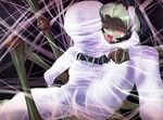  bad_end cocoon death empty insect_girl kitsune_(mon-musu_quest!) mon-musu_quest! monster_girl silver_hair spider_girl spider_girl_(mon-musu_quest!) spider_web tongue vore web 