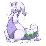  ambiguous_gender dragon eyes_closed goo goodra nintendo pok&#233;mon pok&eacute;mon servaline slime slug two_toes unknown_artist video_games 