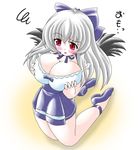  breasts huge_breasts imai_kazunari long_hair miniskirt rozen_maiden shoes skirt suigintou 