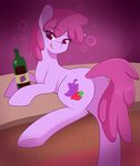  berry_punch_(mlp) beverage bottle corrupteddiscipline cutie_mark equine female feral friendship_is_magic fur hair horse looking_at_viewer mammal my_little_pony pony purple_eyes purple_hair senseidezzy smile solo tongue tongue_out wine 