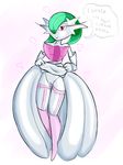  &lt;3 blush cactuscacti english_text female gardevoir mega_evolution mega_gardevoir nintendo pok&#233;mon pok&eacute;mon pussy solo text video_games 