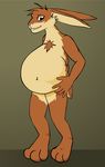  inflation lagomorph male male_pregnancy mammal overweight rabbit standing vorarephilia vore waismuth 
