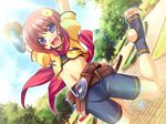  1girl chouhi game_cg koihime_musou purple_eyes red_hair toes yatsuha_kanan 