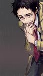  1boy adachi_tooru belt boy male male_focus megami_tensei necktie persona persona_4 shin_megami_tensei solo 