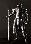  armor baten_(gei-vorugu) dark full_armor helmet knight male_focus medieval original pose solo sword weapon 