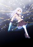  angel_beats! blazer confetti hand_sonic highres jacket long_hair md5_mismatch school_uniform shichouson solo string tenshi_(angel_beats!) white_hair yellow_eyes 