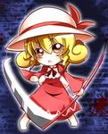  bad_id bad_pixiv_id blonde_hair elly hat highres nosada scythe solo touhou touhou_(pc-98) 