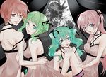  aqua_eyes aqua_hair bad_id bad_pixiv_id blue_eyes brown_eyes brown_hair dress evillious_nendaiki green_eyes green_hair gumi gumina_glassred hair_ribbon hatsune_miku long_hair lukana_octo maylis_beelzenia megurine_luka meiko mikulia_calgaround multiple_girls pink_hair ribbon sakurai_(hai_haru) short_hair smile venomania_kou_no_kyouki_(vocaloid) vocaloid 