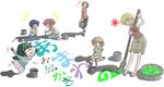  amane_takashi art_brush bad_id bad_pixiv_id bucket chibi everyone giant_brush hidamari_sketch hiro landlady_(hidamari_sketch) miyako multiple_girls paint paintbrush painting sae sandals translated yoshinoya yuno 