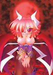  blush breasts demon_girl disgaea horns la_pucelle large_breasts makai_senki_disgaea maou_prier pantyhose pointy_ears prier red_eyes red_hair short_hair smile solo succubus tail wings 