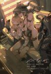  2girls absurdres ahoge armlet ascot bandaid_on_thigh bed between_legs black_boots black_cape black_hair black_horns black_shorts black_tail blonde_hair blue_eyes book book_stack boots breasts cape chain chain_leash closed_mouth copyright_request dated demon_girl demon_tail eyeball_print eyelashes fold-over_boots frilled_sleeves frills ga-o grey_boots hair_between_eyes hand_between_legs hand_up highres horns indoors jewelry large_breasts leash light_particles lofter_username long_hair long_sleeves looking_at_another mihuashi_username multiple_girls nude on_bed original print_cape red_eyes ribs sample_watermark shirt shorts sidelocks sitting smile sunlight tail thigh_boots twitter_username very_long_hair watermark weibo_username white_ascot white_shirt window window_blinds wooden_floor yuri 