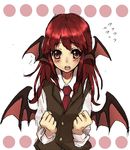  blush head_wings koakuma necktie neota solo touhou 