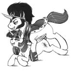  blush doggystyle equine female friendship_is_magic from_behind horn horse kevinsano king_sombra_(mlp) male mammal monochrome my_little_pony penetration penis pony sex straight twilight_sparkle_(mlp) unicorn winged_unicorn wings 