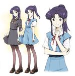  ebba katsuragi_misato neon_genesis_evangelion school_uniform young younger 