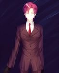  bad_id bad_pixiv_id bazett_fraga_mcremitz closed_eyes earrings fate/hollow_ataraxia fate_(series) formal gloves jewelry necktie norio_(chiki!chiki!) pant_suit purple_hair short_hair solo suit 