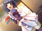  1girl game_cg ganryou katagiri_hinata koihime_musou maid red_eyes saeki_hokuto thighhighs 