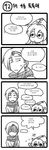  1girl comic green_dew greyscale highres korean league_of_legends lulu_(league_of_legends) monochrome translated varus 