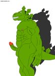  2013 abs anthro balls biceps big_muscles dinosaur erection extreme_dinosaurs fangs green_skin male maxime-jeanne muscles nipples nude pecs penis pose reptile sauropod scales scalie smile solo standing stegosaurus stegz_(extreme_dinosaurs) vein 