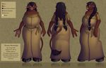  anthro big_breasts black_hair bovine breasts brown_body chubby dress female hair huge_breasts looking_at_viewer mammal model_sheet multiple_angles nemara_snowstripe orange_eyes quisty solo tauren three_fingers video_games warcraft wide_hips world_of_warcraft 