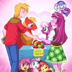  &lt;3 amber_eyes apple apple_bloom_(eg) big_macintosh_(eg) big_macintosh_(mlp) blonde_hair blush book cheerilee_(eg) cheerilee_(mlp) clothing couple cutie_mark_crusaders_(eg) equestria_girls equine female freckles friendship_is_magic fruit green_eyes group hair ho horse human male mammal my_little_pony plate pony purple_eyes purple_hair scootaloo_(eg) sweetie_belle_(eg) table uotapo 